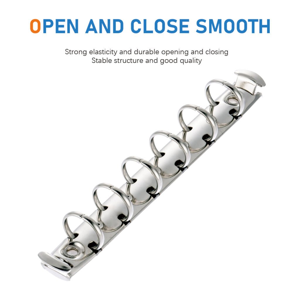 6-ring metal loose-leaf binder clip