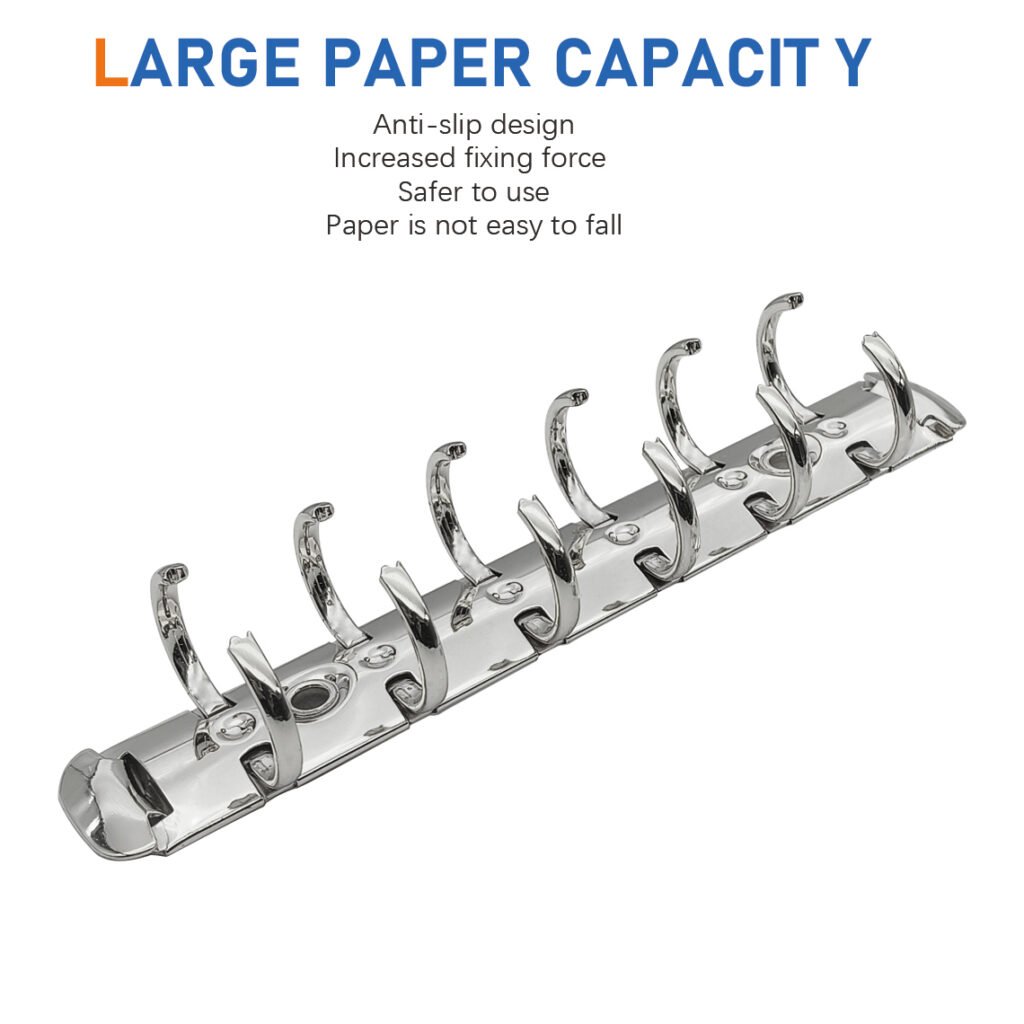 6-ring metal loose-leaf binder clip