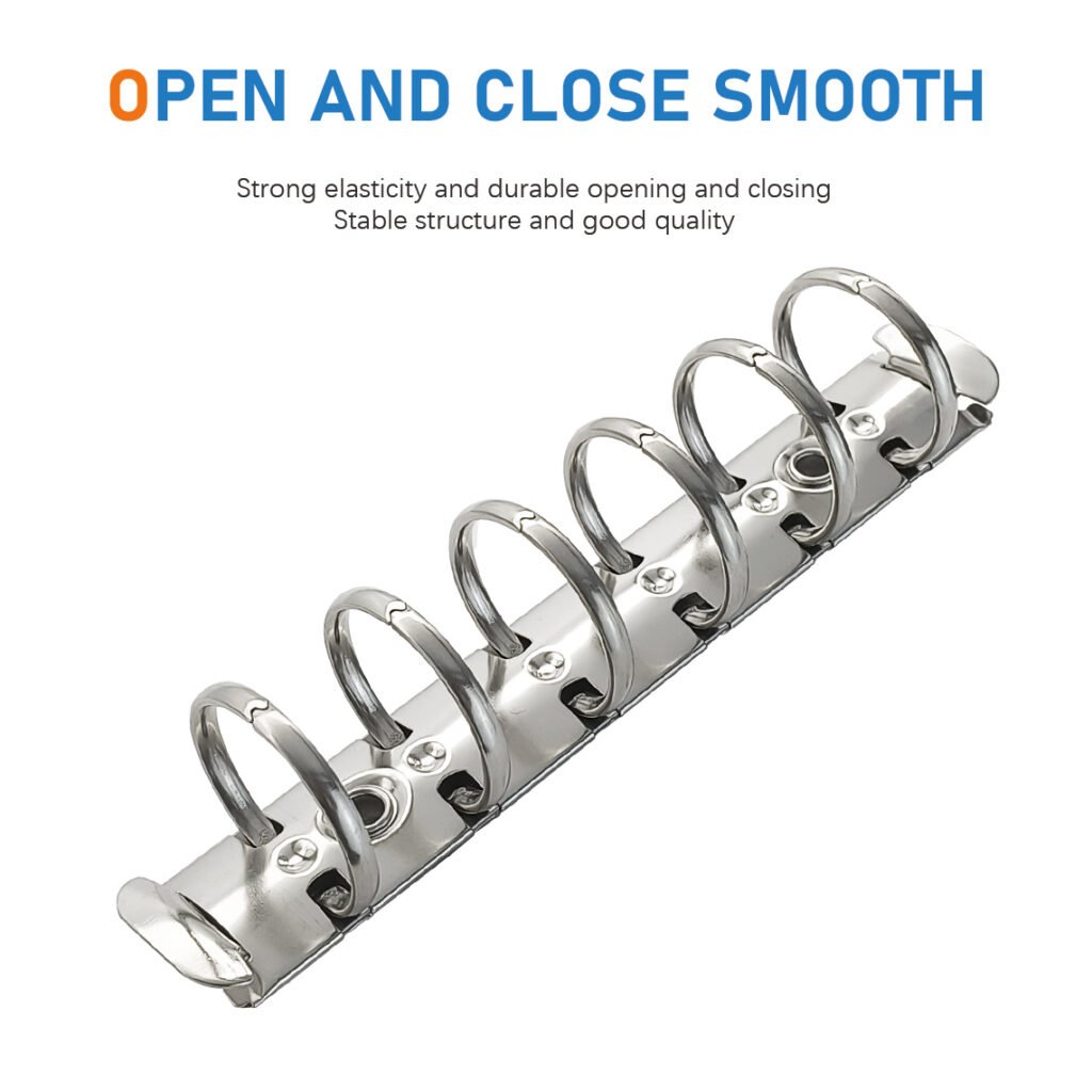 6-ring metal loose-leaf binder clip