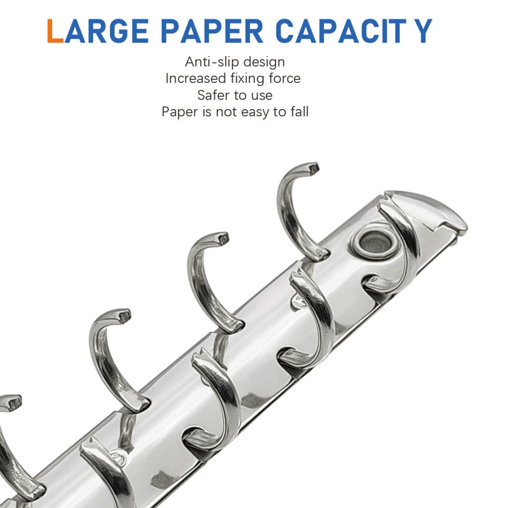 6-ring metal loose-leaf binder clip